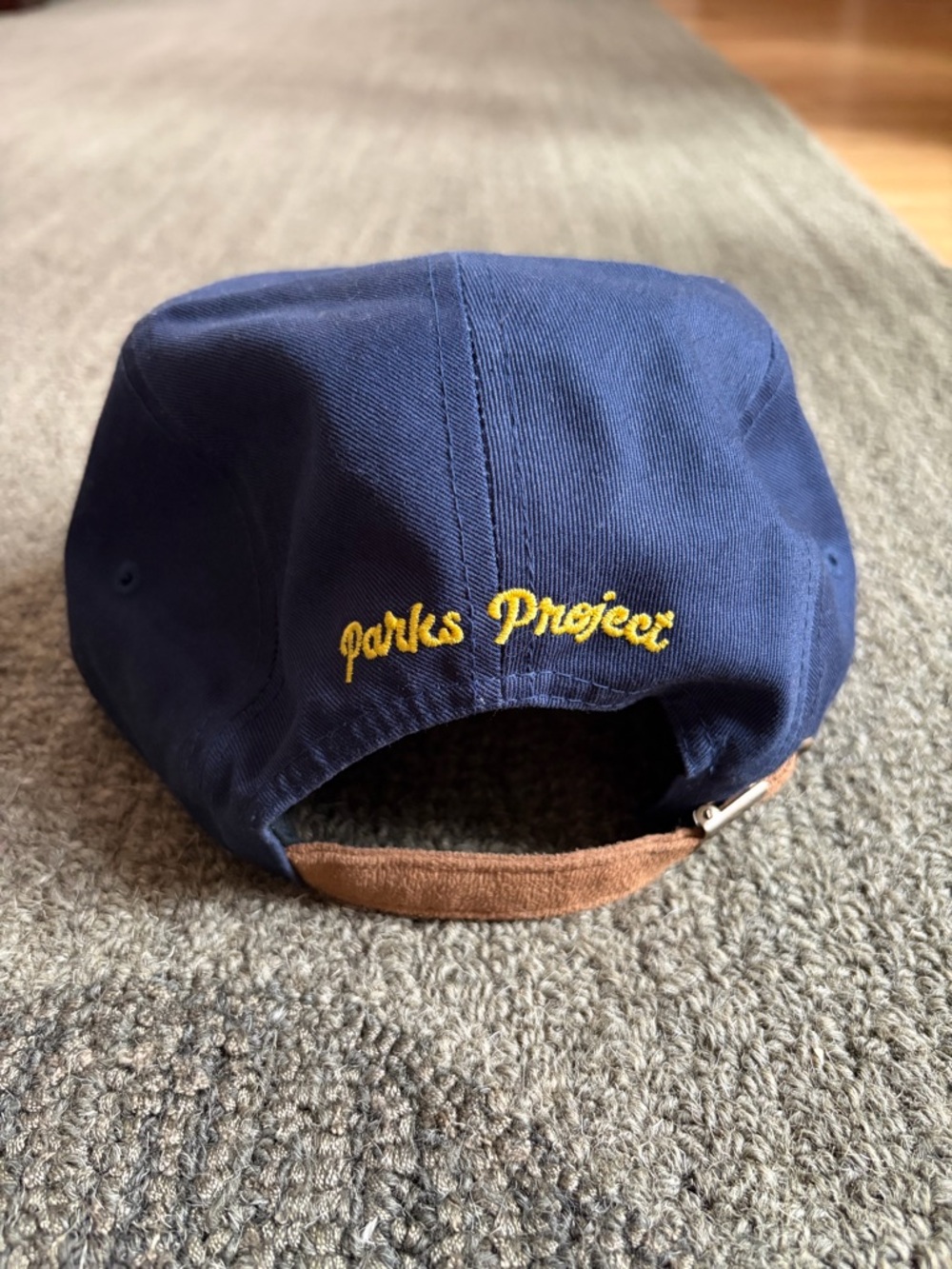National Geographic x Parks Project Navy and Brown Baseball Flat Cap - Picture 2 of 4